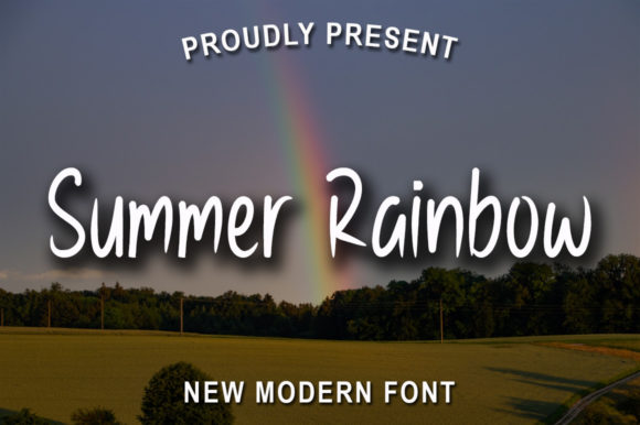 Summer Rainbow Font Poster 1