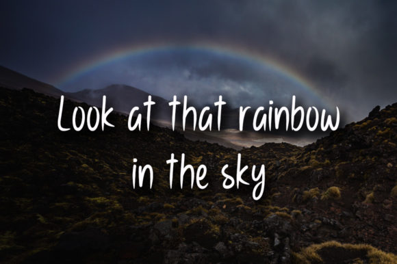 Summer Rainbow Font Poster 3