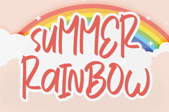 Summer Rainbow Font Poster 1