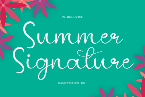 Summer Signature Font Poster 1