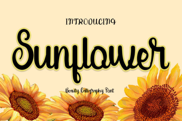 Sunflower Font Poster 1