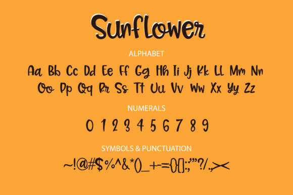 Sunflower Font Poster 2