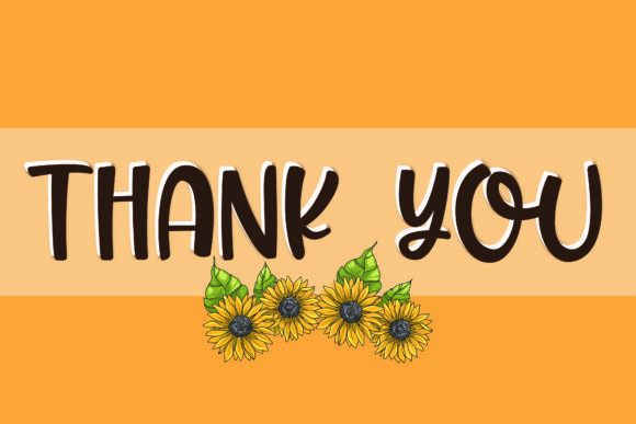 Sunflower Font Poster 5