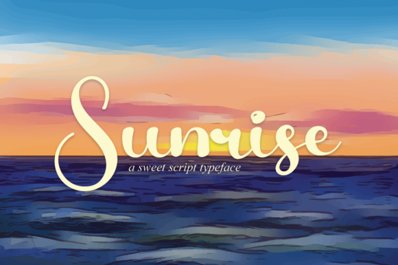 Sunrise Font Poster 1