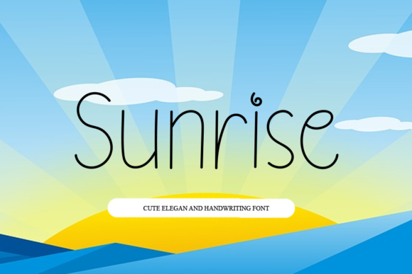 Sunrise Font Poster 1