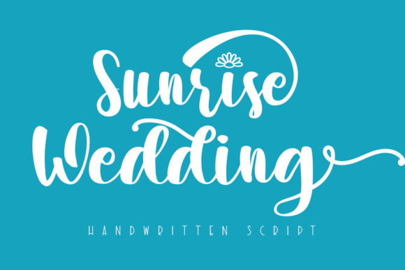 Sunrise Wedding Font