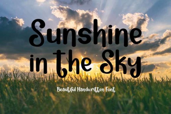 Sunshine in the Sky Font Poster 1