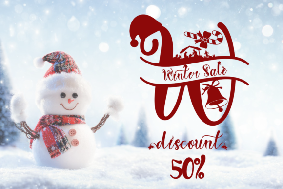 Sweet Christmas Monogram Font Poster 4