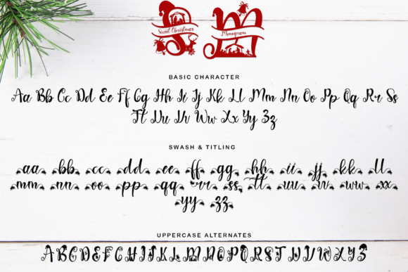 Sweet Christmas Monogram Font Poster 7