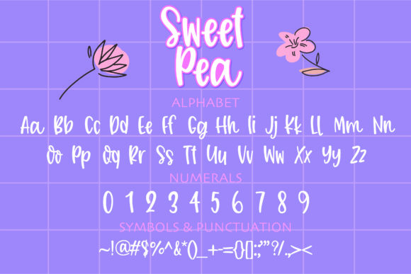 Sweet Pea Font Poster 2