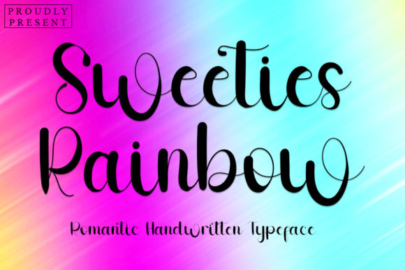 Sweeties Rainbow Font Poster 1