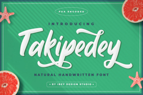 Takipedey Script Font Poster 1