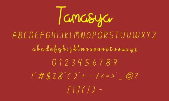 Tamasya Font Poster 6