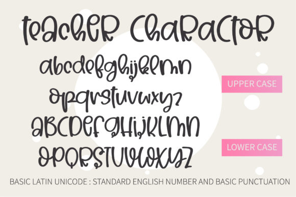 Teacher Font Poster 2