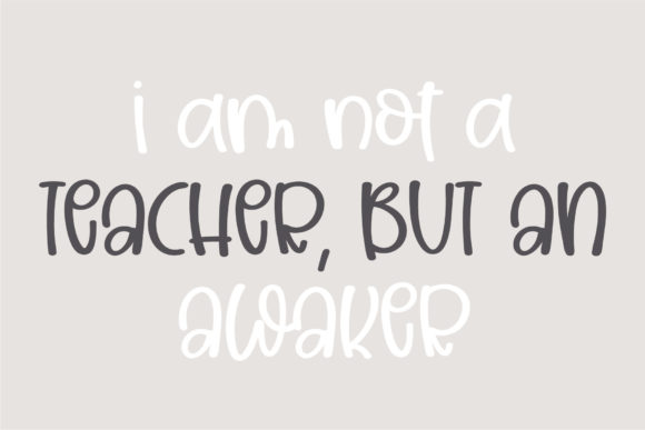 Teacher Font Poster 6