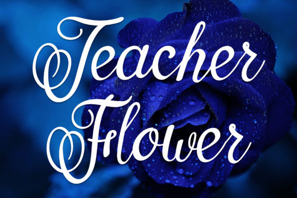 Teacher Flower Font Poster 1