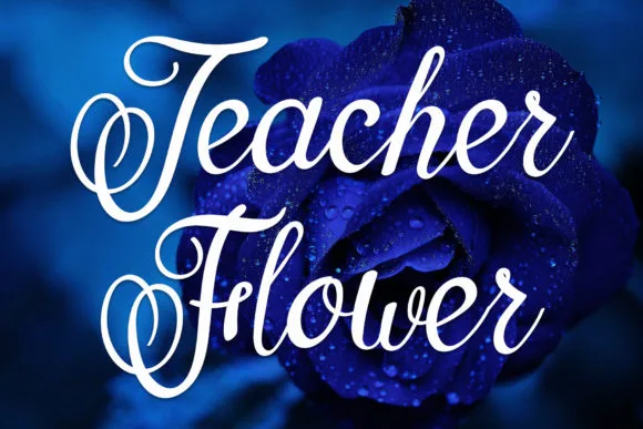 Teacher Flower Font Poster 1