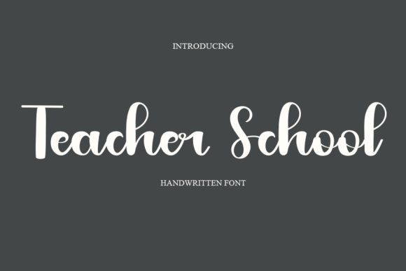 Teacher School Font Poster 1