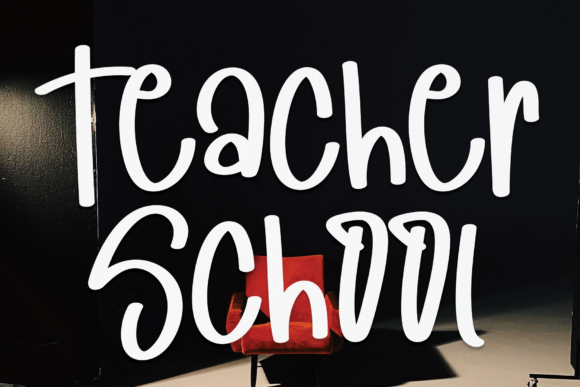 Teacher School Font Poster 1
