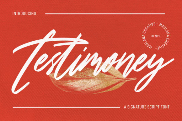 Testimoney Signature Font Poster 1