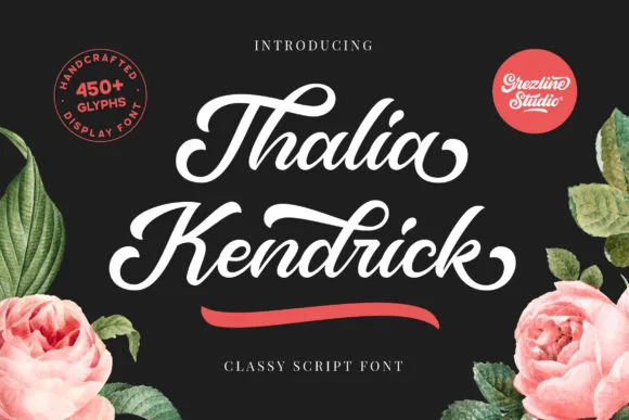 Thalia Kendrick Font Thalia Kendrick Font Poster 1
