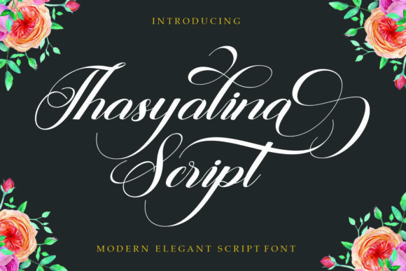 Thasyalina Script Font Poster 1