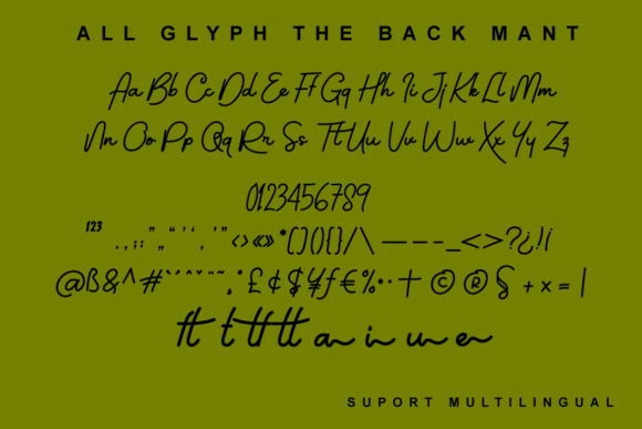The Back Mant Font Poster 9