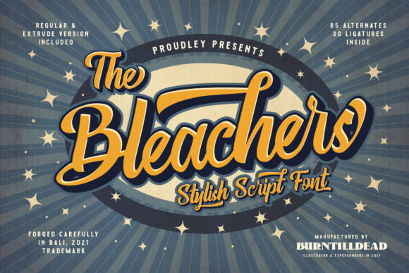 The Bleachers Font Poster 1