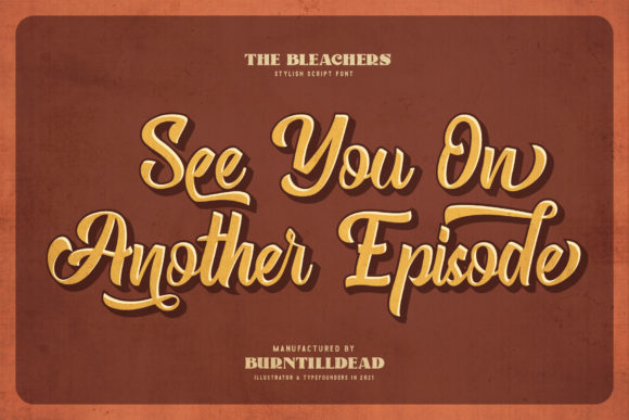 The Bleachers Font Poster 12