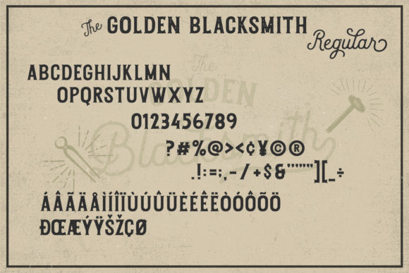 The Golden Blacksmith Font Poster 8