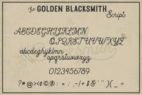 The Golden Blacksmith Font Poster 9