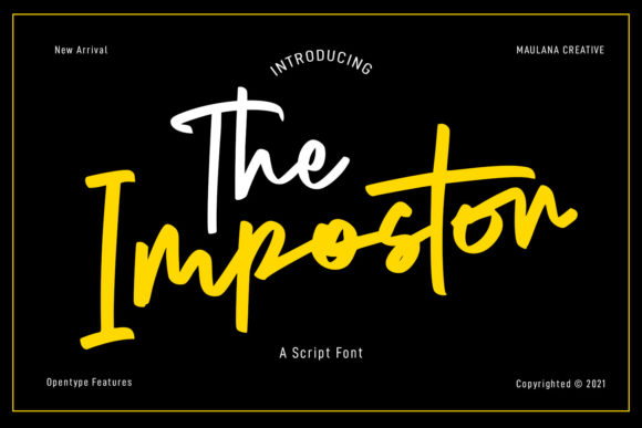 The Impostor Script Font Poster 1