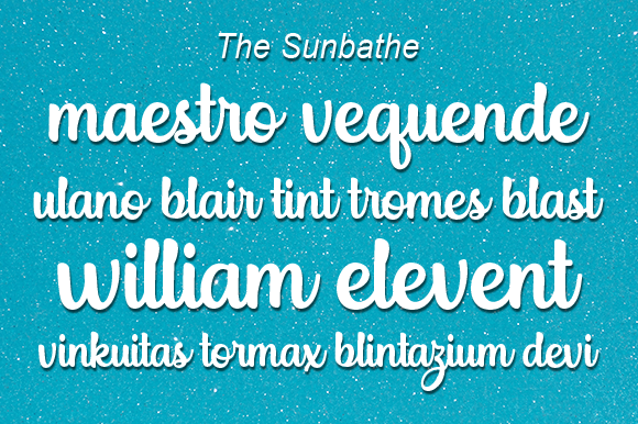 The Sunbathe Font Poster 4