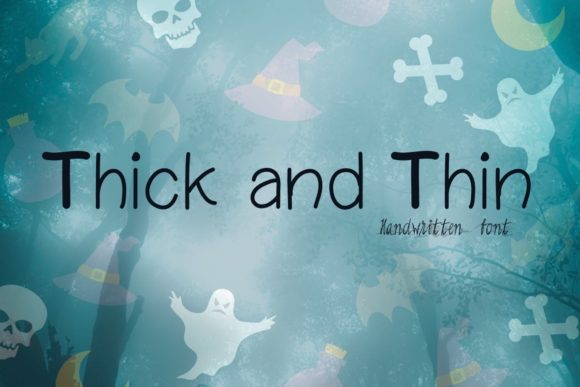 Thick and Thin Font Poster 1