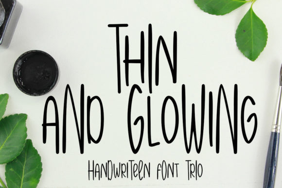 Thin and Glowing Font Poster 1