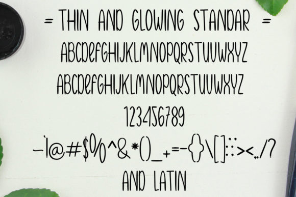 Thin and Glowing Font Poster 2