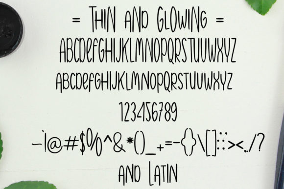 Thin and Glowing Font Poster 3