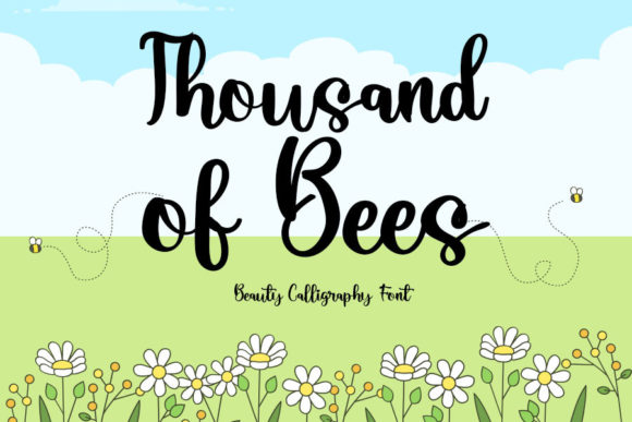 Thousand of Bees Font Poster 1