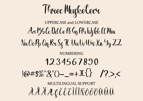 Three Musketeer Font Poster 2