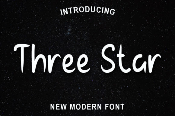 Three Star Font Poster 1