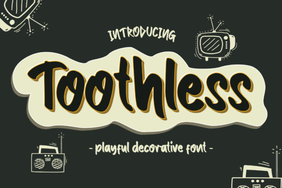 Toothless Font Poster 1