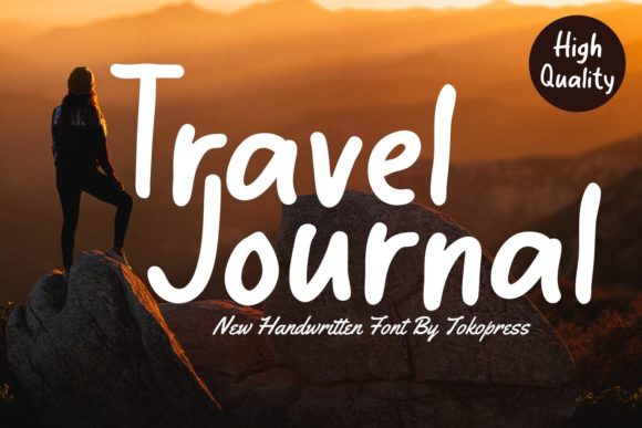 Travel Journal Font Poster 1