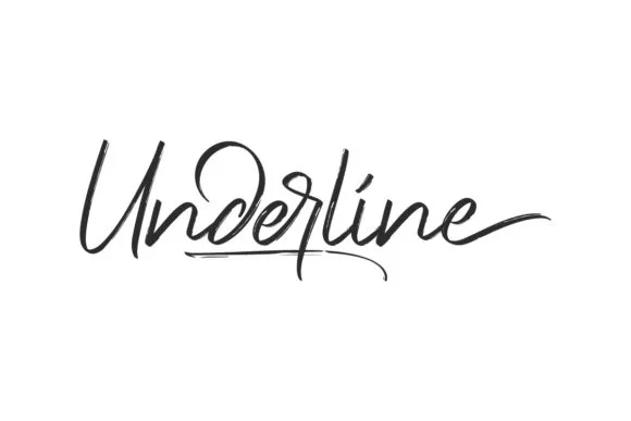 Underline Font Underline Font Poster 1