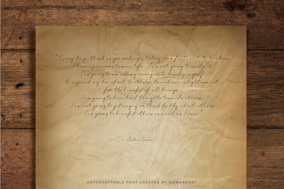 Unforgettable Font Poster 7