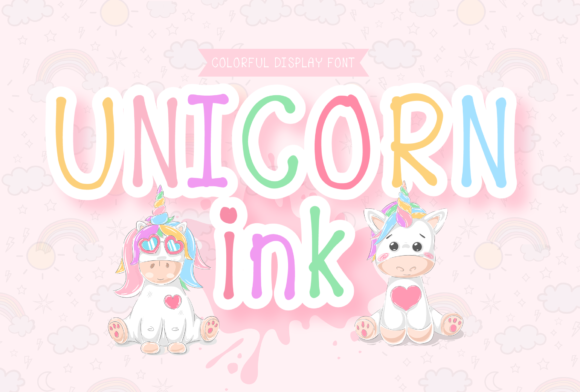 Unicorn Ink Font Poster 1