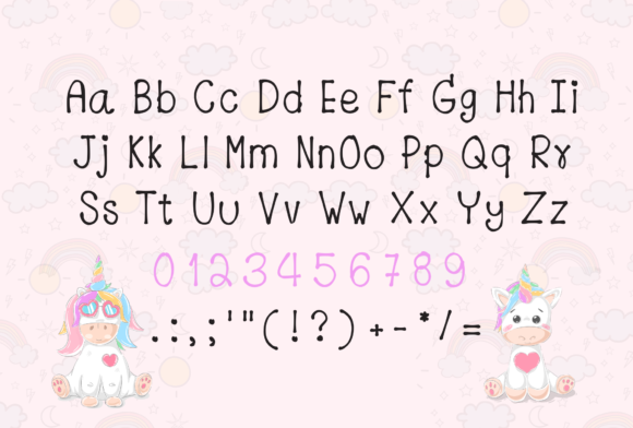 Unicorn Ink Font Poster 2
