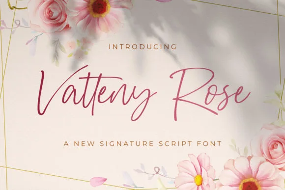 Vatteny Rose Font Poster 1