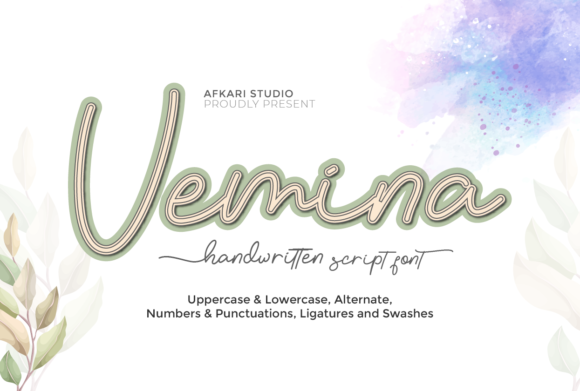Vemina Script Font Poster 1