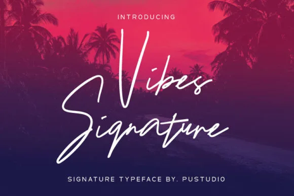 Vibes Signature Font Vibes Signature Font Poster 1
