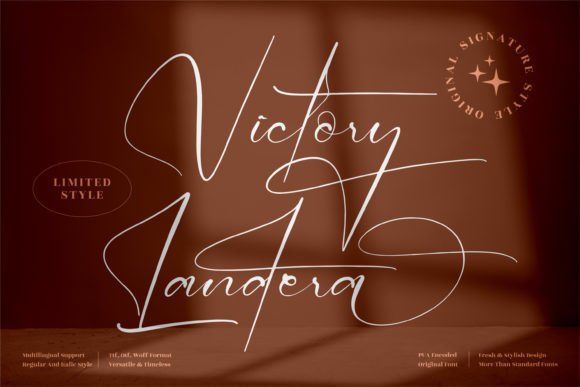 Victory Landera Font Poster 1